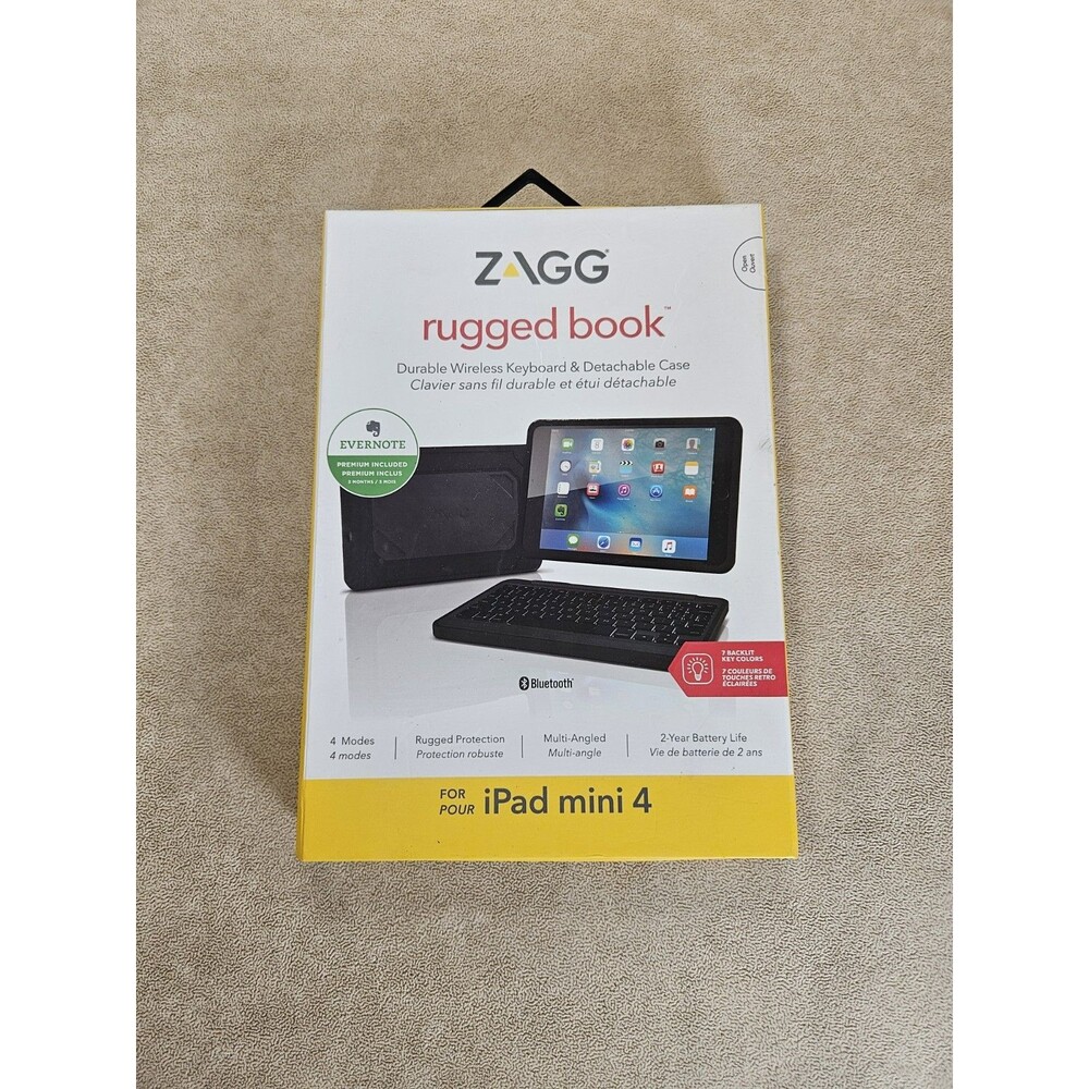 ZAGG Rugged Book Wireless Keyboard And Case For iPad Mini 4